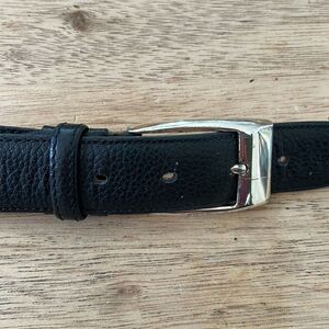 Longchamp black men's leather belt size L